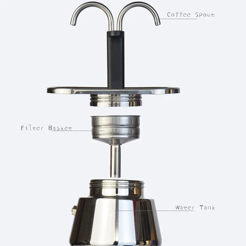 200ML Mini Moka Pot Double Tub - огляд і ціна Coffee Equipment Wdt