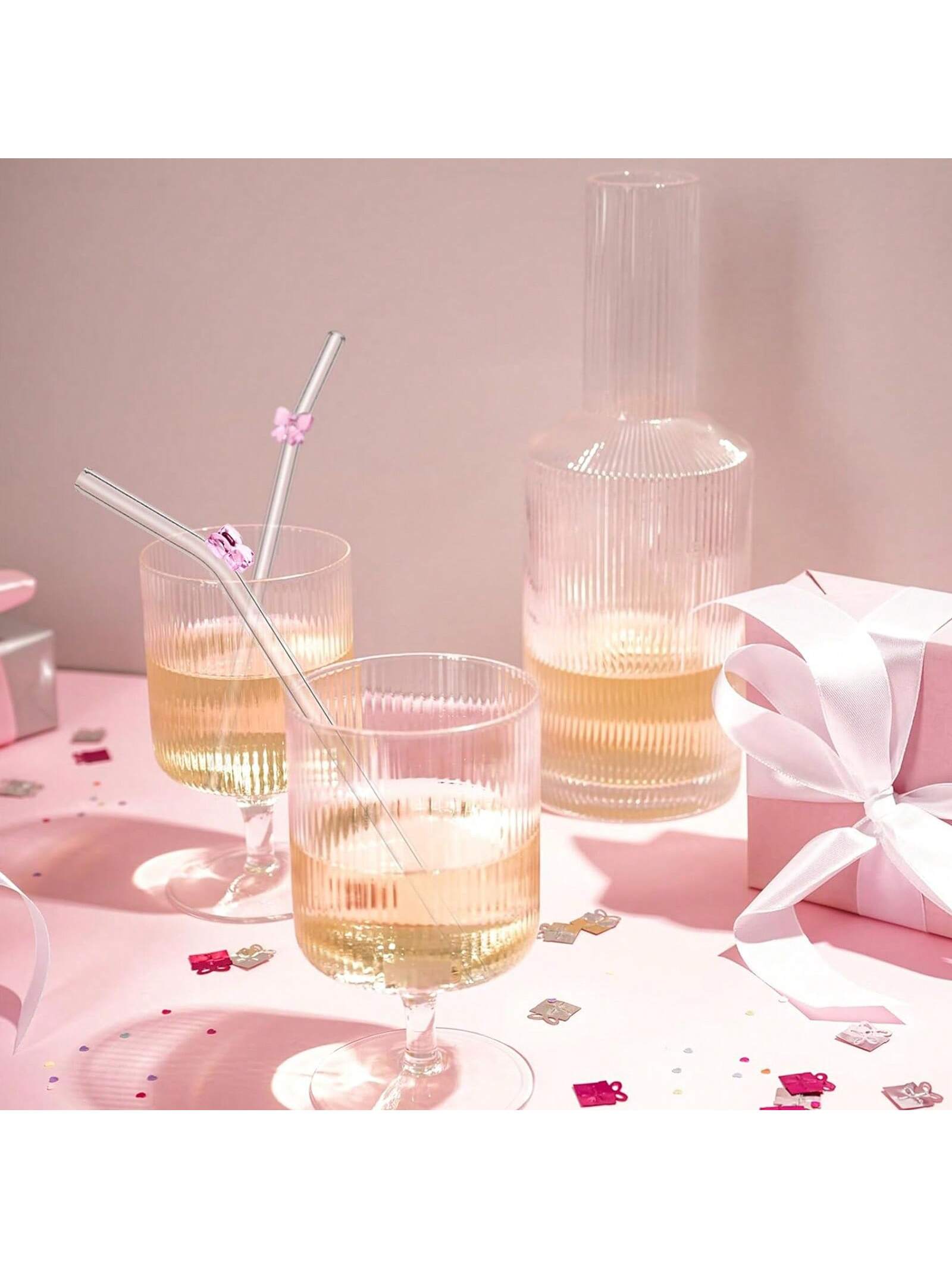 7PCS Reusable bow Glass Straws - огляд і ціна Espresso Shot Glass