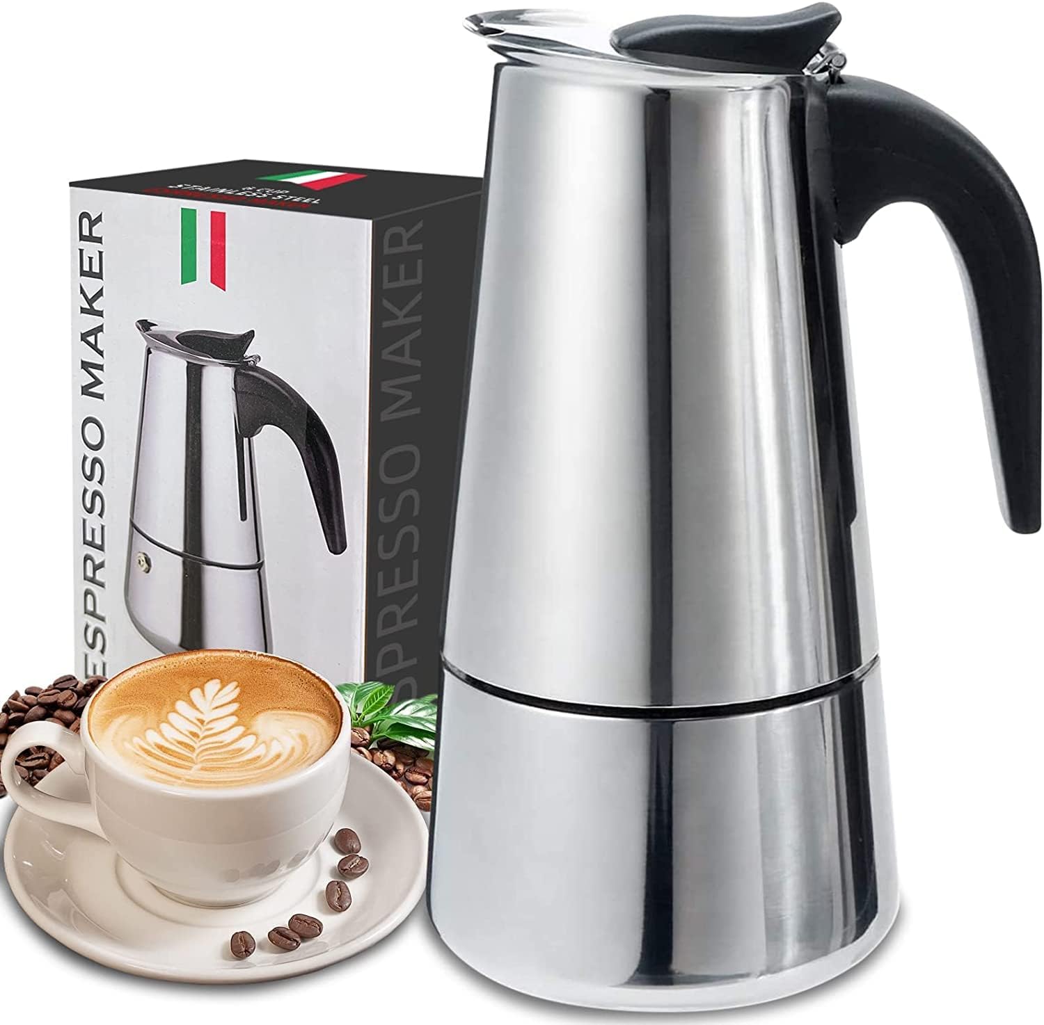4/6/9 Cups Moka Pot Caffe Mach - огляд і ціна Coffee Equipment Wdt