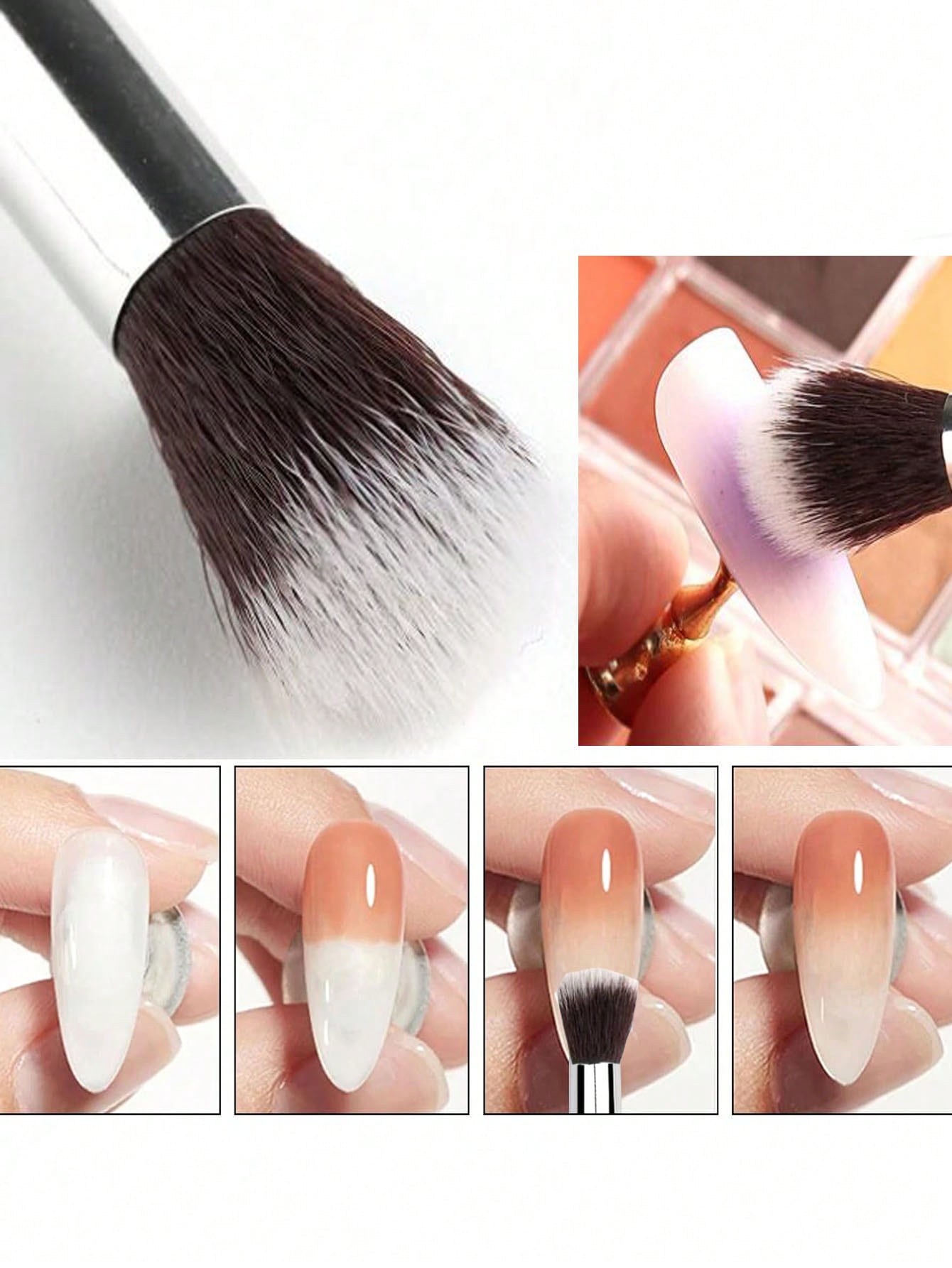 2Pcs Ombre Nail Art Brush Set  - огляд і ціна Group Head Brush